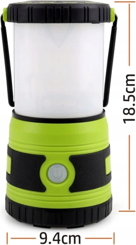 DA Light Lampa kempingowa LED 1500 lm zielona, 4 tryby światła, na baterie