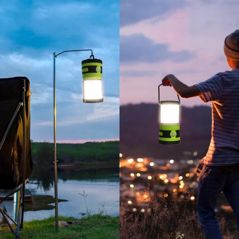 DA Light Lampa kempingowa LED 1500 lm zielona, 4 tryby światła, na baterie