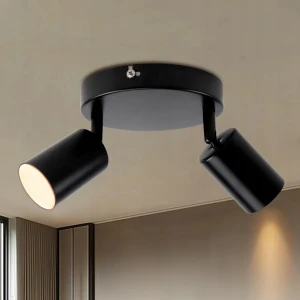 DA Light Reflektor sufitowy GU10 czarny 2-punktowy, 230 V