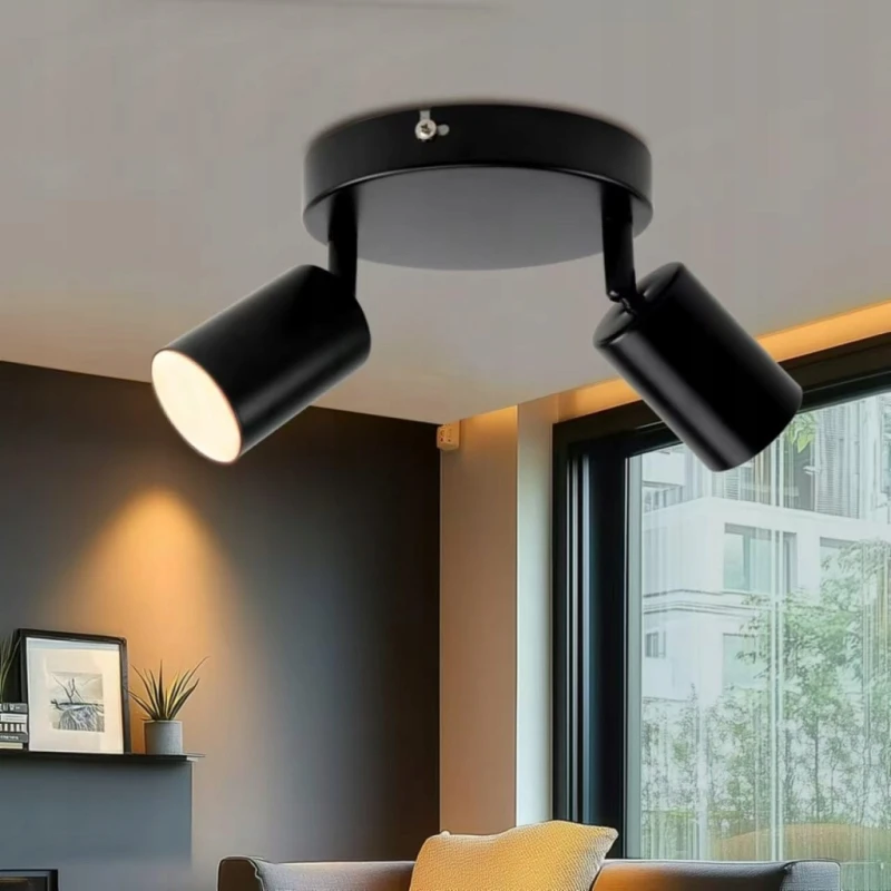 DA Light Reflektor sufitowy GU10 czarny 2-punktowy, 230 V