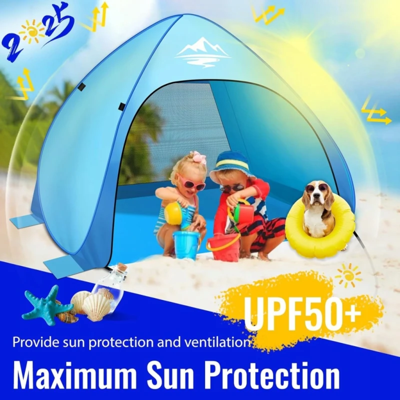 Purebox Namiot plażowy Pop-Up, ochrona UV50+ 2-4 osoby