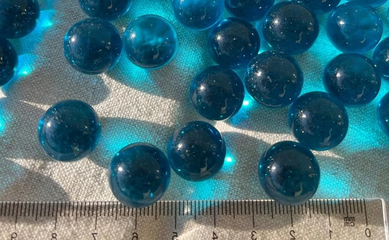 Kulki szklane 16 mm turkusowo-niebieskie 500 g, Fairy Tail
