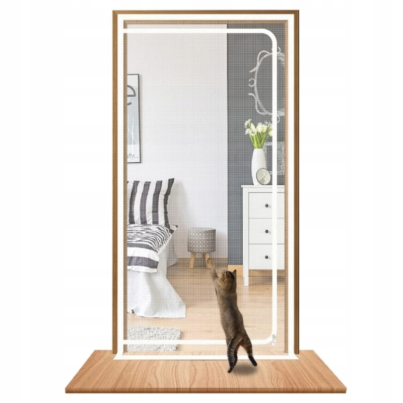 Moskitiera drzwiowa z zamkiem 90 x 200 cm, Rackbone Moskitiera dla zwierząt