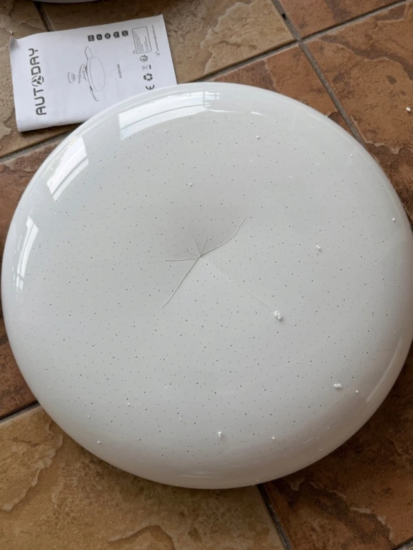 Autoday- Wentylator Sufitowy LED 36W z Pilotem i Składanymi Łopatkami