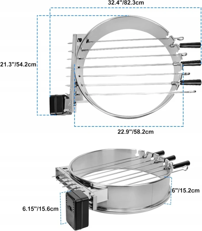 Kompletny zestaw do Szaszłyków Onlyfire BRK-6072 do Grilla Weber 57 cm