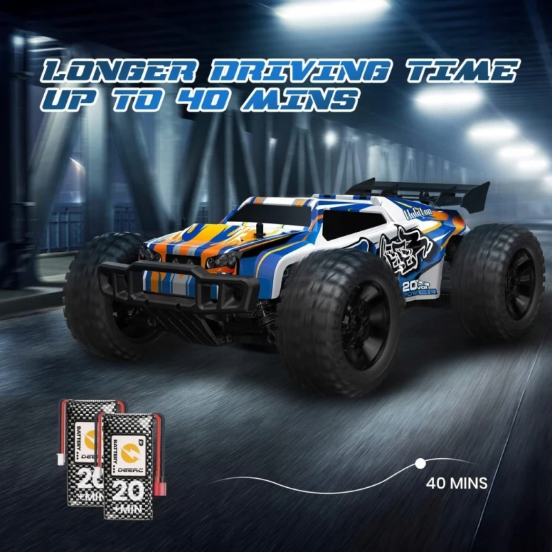 Samochód RC DEERC 9205E, 4WD 48 km/h, 2,4 GHz, 1:10, Monster Truck