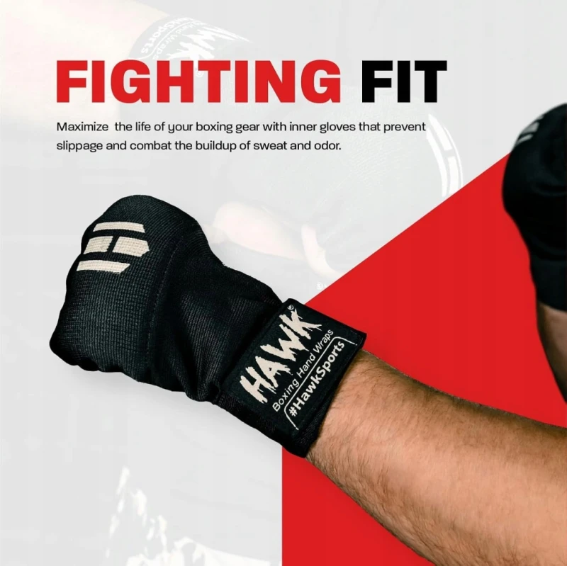 Żelowe Rękawice Bokserskie/MMA Hawk Inner Quick Wraps S/M