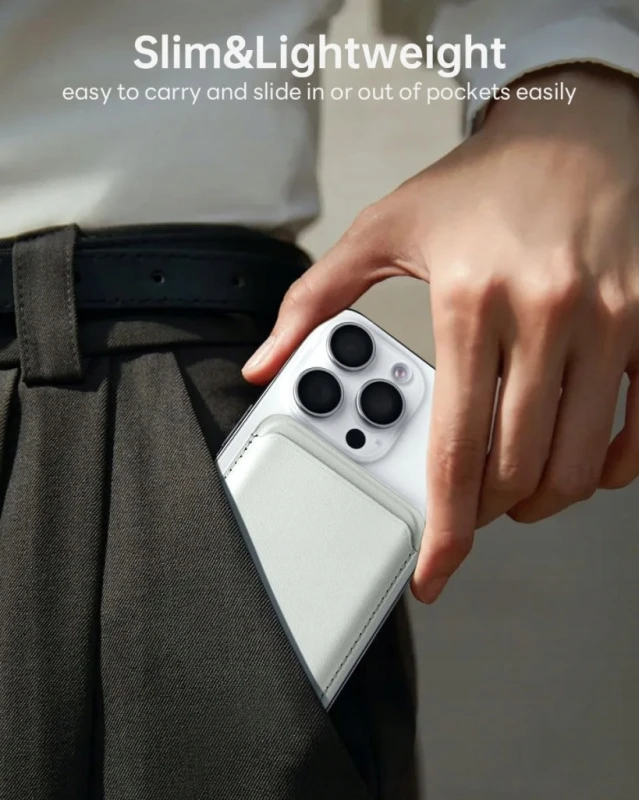 Portfel, etui na karty MagSafe do iPhone z Podstawką Biały- Ocase