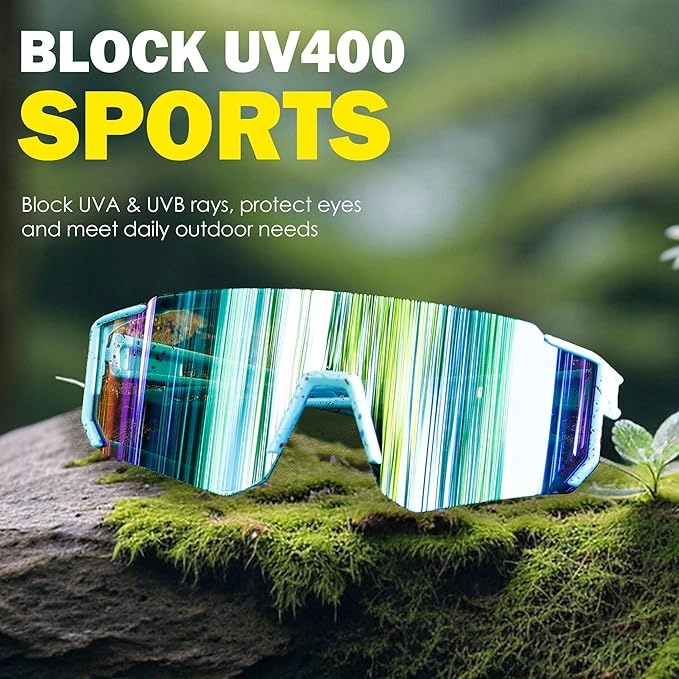 Okulary sportowe dla dzieci UV400 spolaryzowane, białe- Dreaku