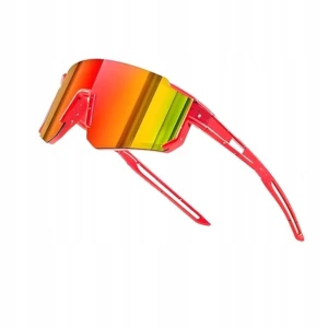 Okulary sportowe dla dzieci UV400 spolaryzowane, czerwone- Dreaku