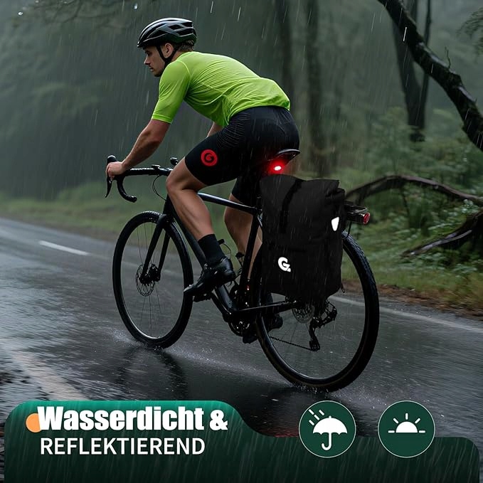 Sakwa Rowerowa GUOOTU 3w1 na Bagażnik Wodoodporna, plecak