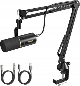 Mikrofon Dynamiczny TONOR TD510+ XLR USB do Podcastów, Streamingu