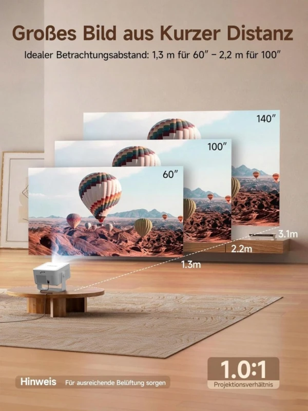 Projektor Magcubic HY450 Max 4K Android 14 WiFi 6, Autofokus