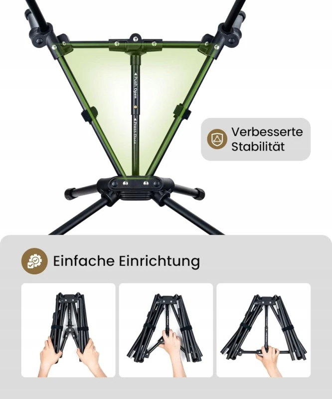 Krzesło kempingowe z wysokim oparciem OneTigris TIGERBLADE do 170 kg