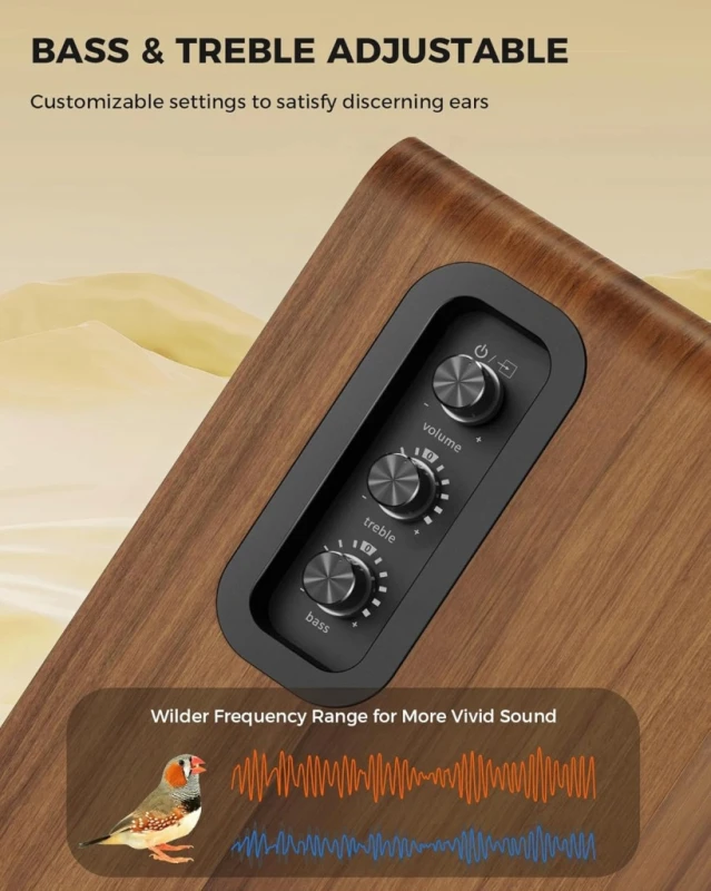 Aktywne Głośniki Półkowe MEVOSTO DS19 36W RMS Bluetooth 5.4
