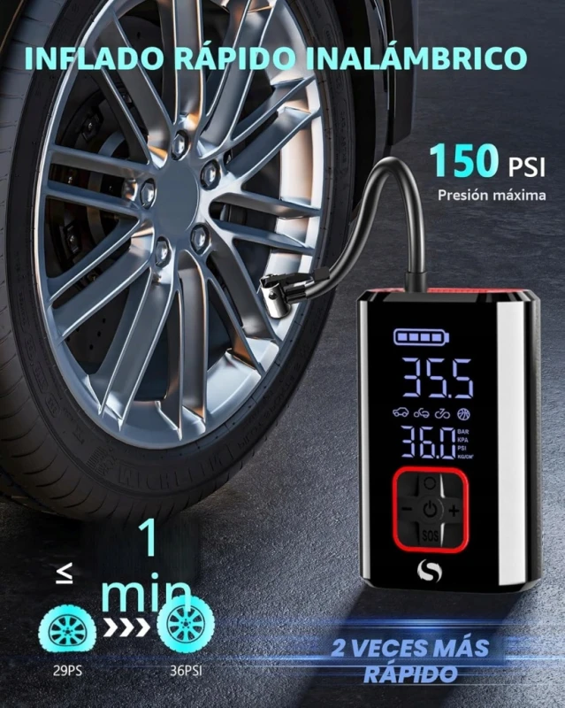 Przenośna pompka powietrza akumulatorowa sprężarka ServoMaster SM10 150 PSI