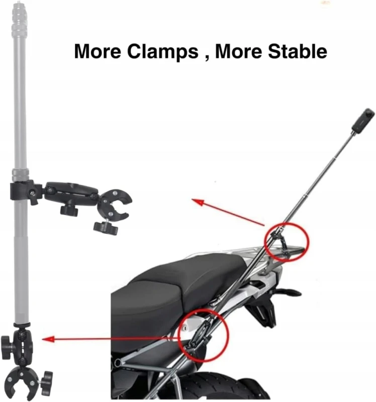 Uchwyt motocyklowy Fotoleey do kamer sportowych Insta360 i GoPro