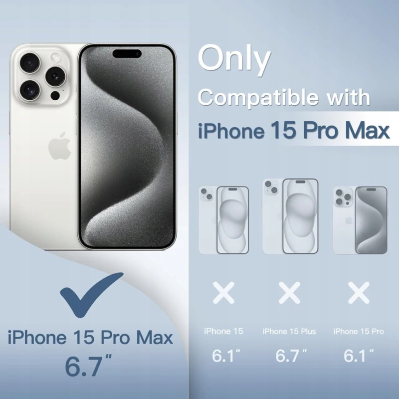 Etui JETech Ultra Slim do iPhone 15 Pro Max tytan biały
