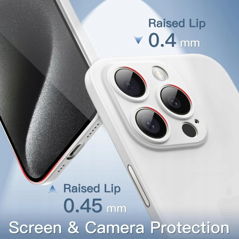 Etui JETech Ultra Slim do iPhone 15 Pro Max tytan biały