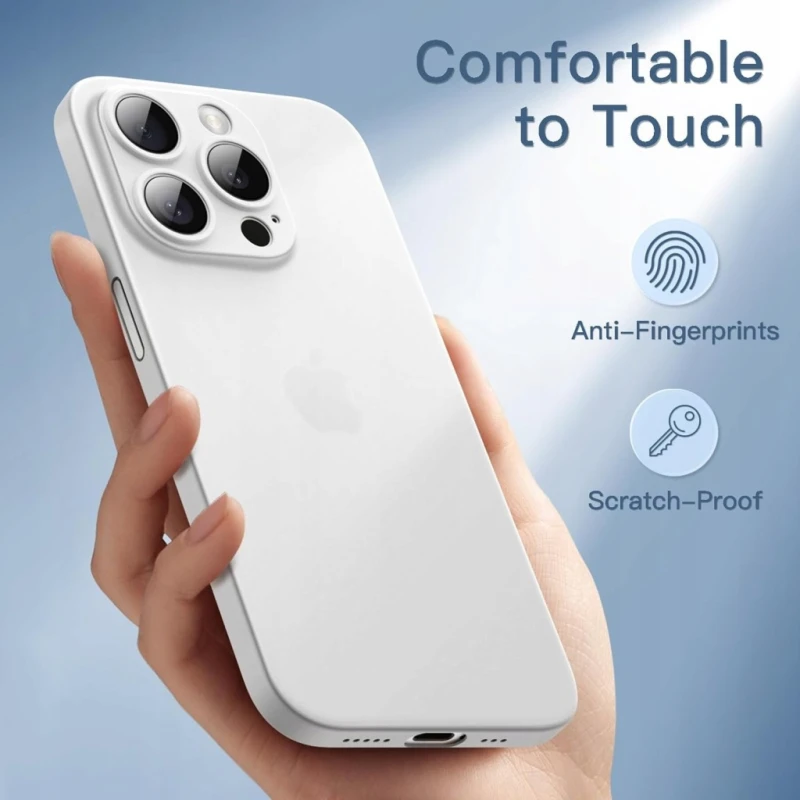 Etui JETech Ultra Slim do iPhone 15 Pro Max tytan biały