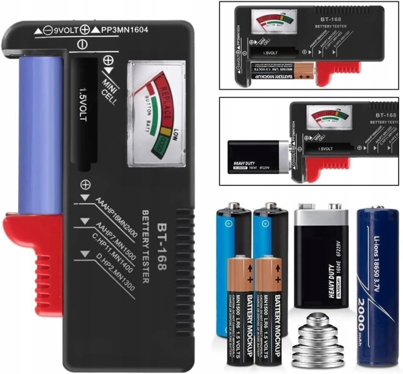 Tester baterii GTIWUNG BT-168 do AA AAA C D 9V