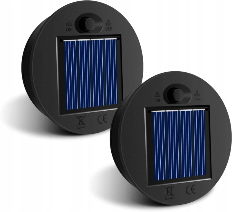 Moduł solarny LED HELESIN 7 cm 2 sztuki części zamienne, lampki solarne