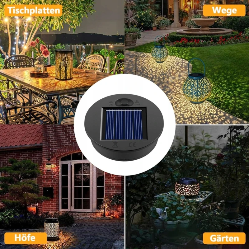 Moduł solarny LED HELESIN 7 cm 2 sztuki części zamienne, lampki solarne