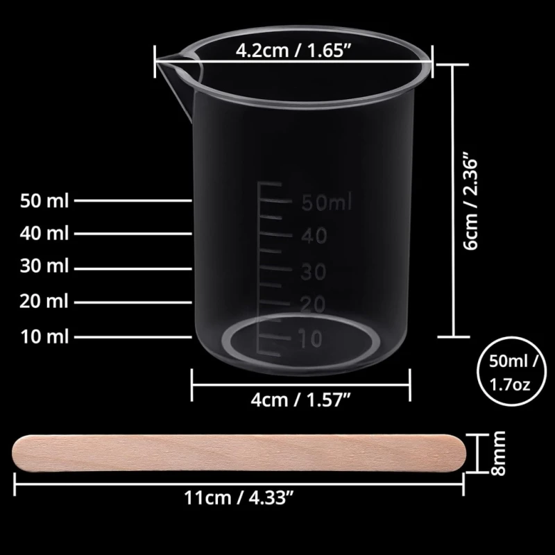 Zestaw plastikowych kubeczków z patyczkami 40 szt. 50 ml- Belle Vous