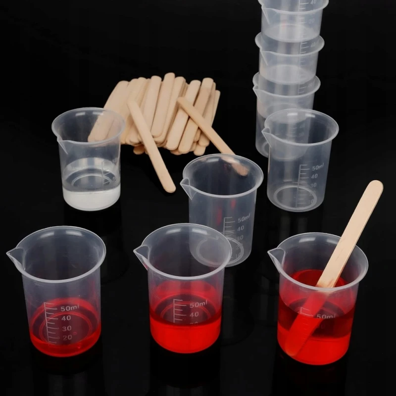 Zestaw plastikowych kubeczków z patyczkami 40 szt. 50 ml- Belle Vous