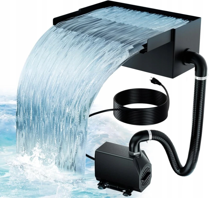 Zestaw wodospadu do oczka wodnego, stawu Biling 20 cm z pompą 2500 l/h 40W
