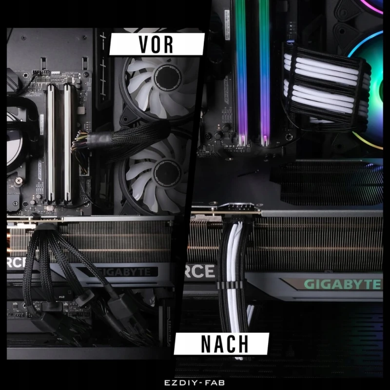 Zestaw przedłużaczy zasilania EZDIY-FAB PCIE 5.0 12VHPWR 16AWG