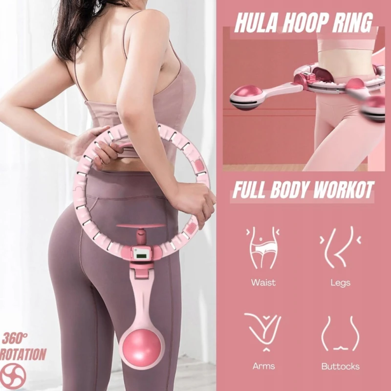 Inteligentny hula hoop fitness z licznikiem i masażem 360°- Magic Select