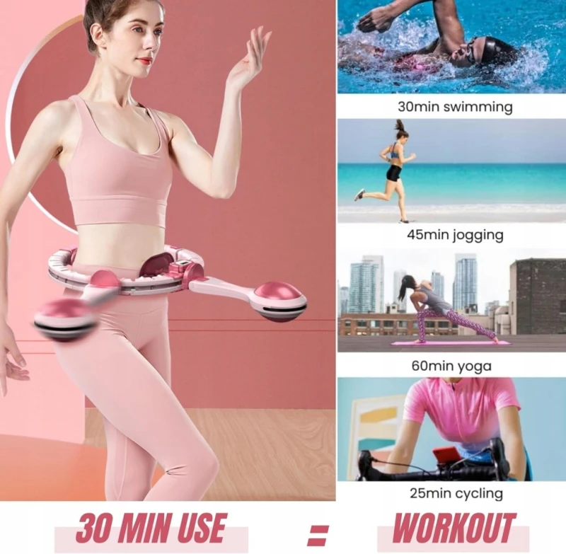 Inteligentny hula hoop fitness z licznikiem i masażem 360°- Magic Select