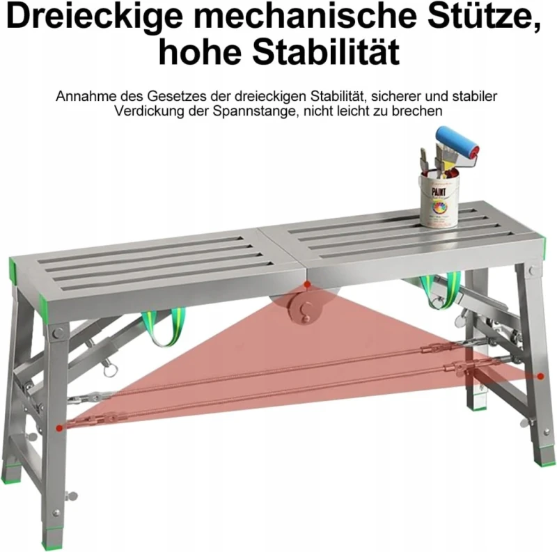 Regulowana składana platforma robocza 180 x 37x cm 360 kg- Zertylre