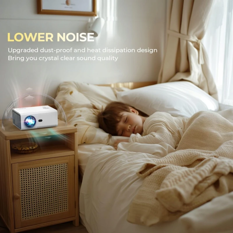 Miniprojektor YUZINO Full HD WiFi Bluetooth z elektrycznym fokusem