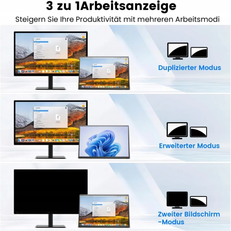 Przenośny monitor dotykowy Prechen 14" Full HD IPS USB-C, 1920x1200