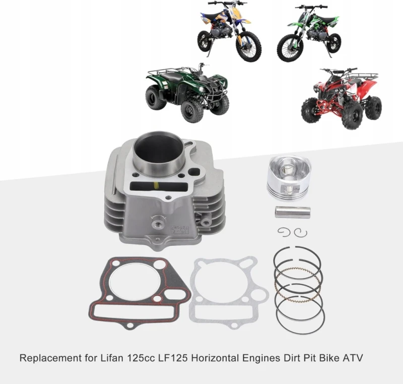 Cylinder 52,4 mm GOOFIT z tłokiem do silników Lifan 125cc LF125, ATV, Dirty