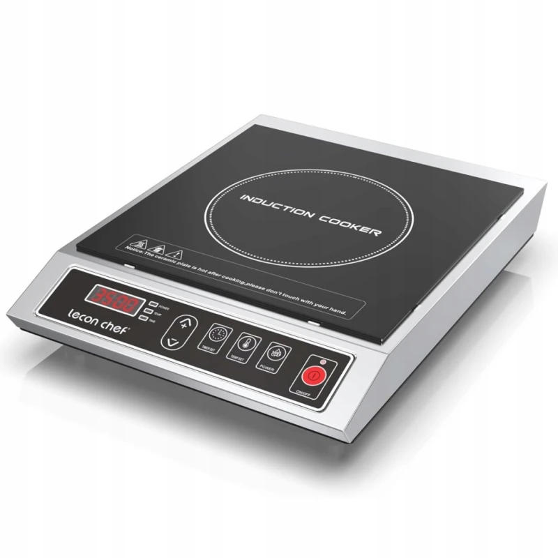 Płyta indukcyjna Lecon Chef 3500W timer 24h, 10 poziomów mocy i temperatury