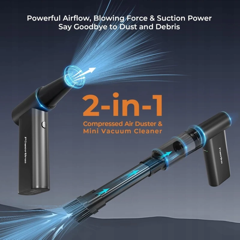 Dmuchawa i odkurzacz 2w1 PowerUrus 200000 obr./min 8000 mAh