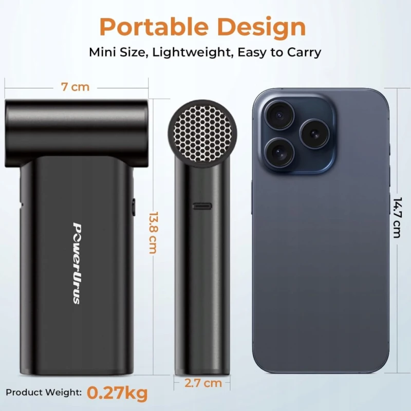 Dmuchawa i odkurzacz 2w1 PowerUrus 200000 obr./min 8000 mAh