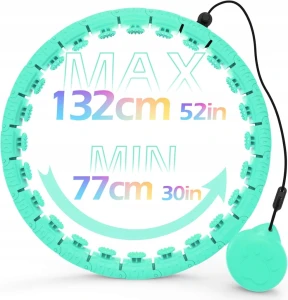 Regulowane Hula Hoop JLoibao z kulką obciążającą, 24 segmenty