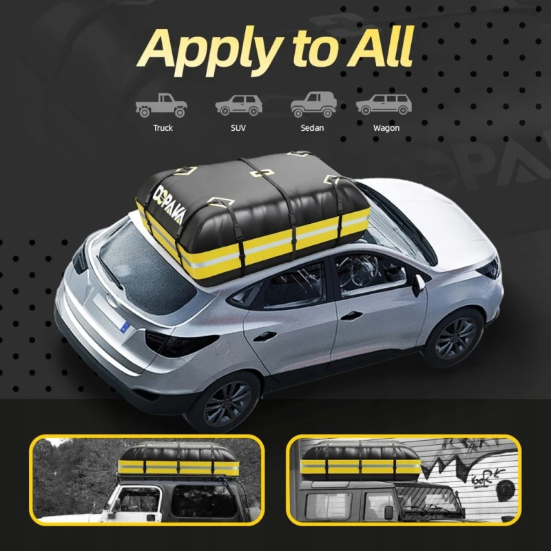 Bagażnik dachowy DOPAKA 425 L wodoodporna torba 1000D PVC na auto