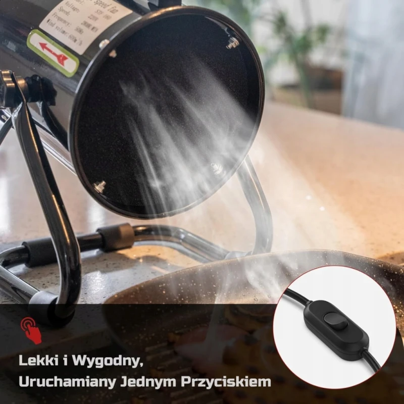 Przenośny okap kuchenny 600 m³/h z filtrem węglowym, regulowany kąt- Mtutu