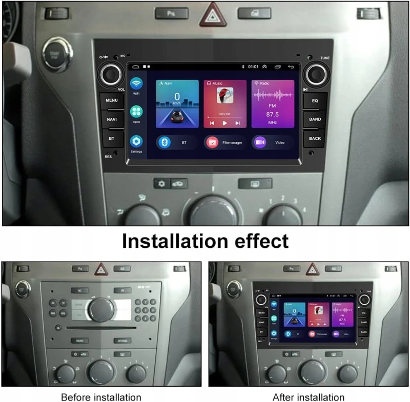 Radio samochodowe CAMECHO Android 13 CarPlay Opel 2GB/64GB