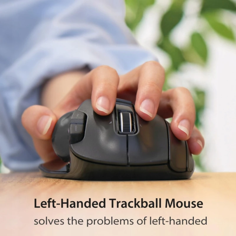 Mysz Trackball bezprzewodowa dla leworęcznych USB, Elecom EX-G M-XT4DRBK