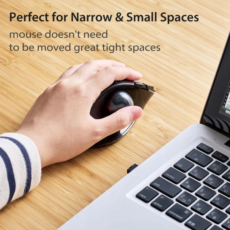 Mysz Trackball bezprzewodowa dla leworęcznych USB, Elecom EX-G M-XT4DRBK