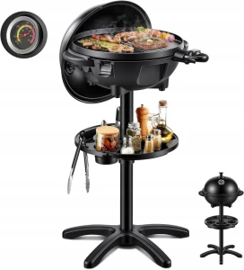 Fohere grill elektryczny 2400 W XXL stojący i stołowy z termometrem
