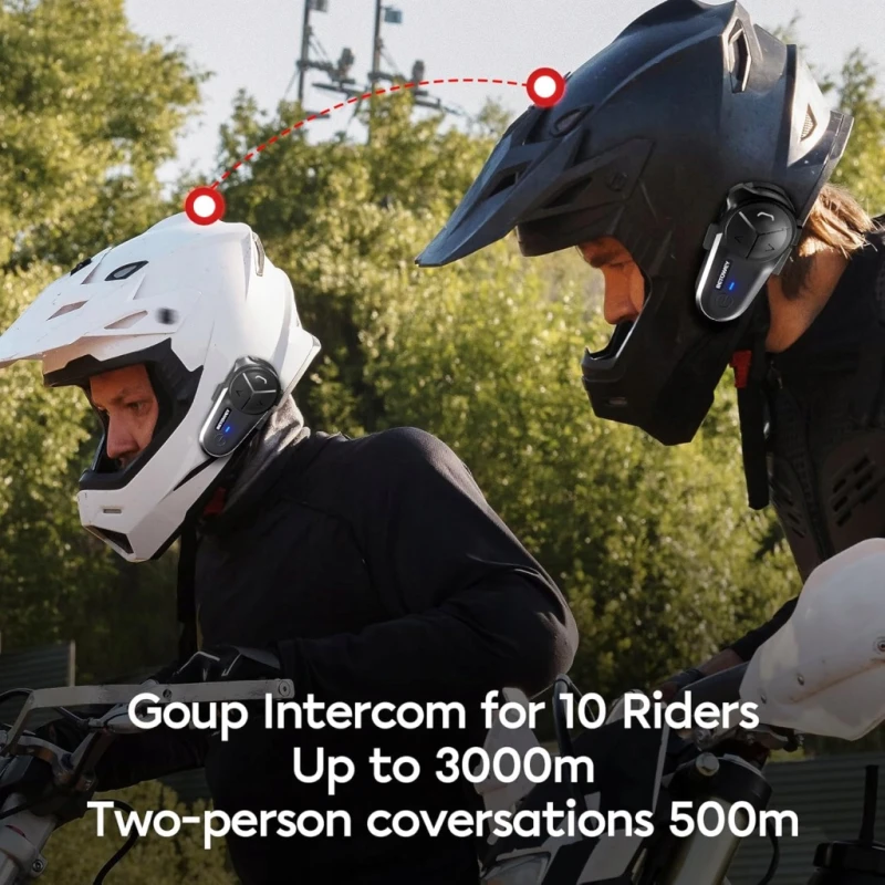 Betowey S5 interkom motocyklowy Bluetooth 5.3 dla 10 motocyklistów