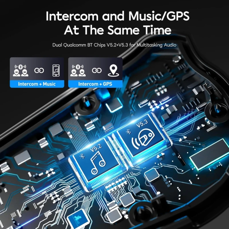 Betowey S5 interkom motocyklowy Bluetooth 5.3 dla 10 motocyklistów
