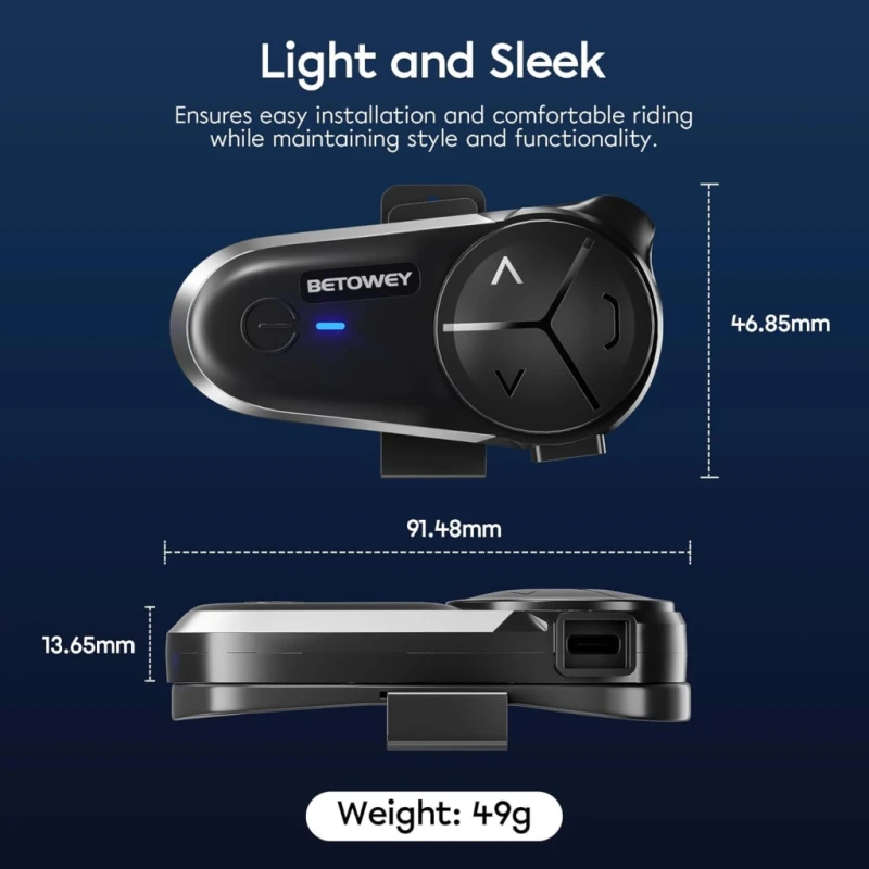 Betowey S5 interkom motocyklowy Bluetooth 5.3 dla 10 motocyklistów